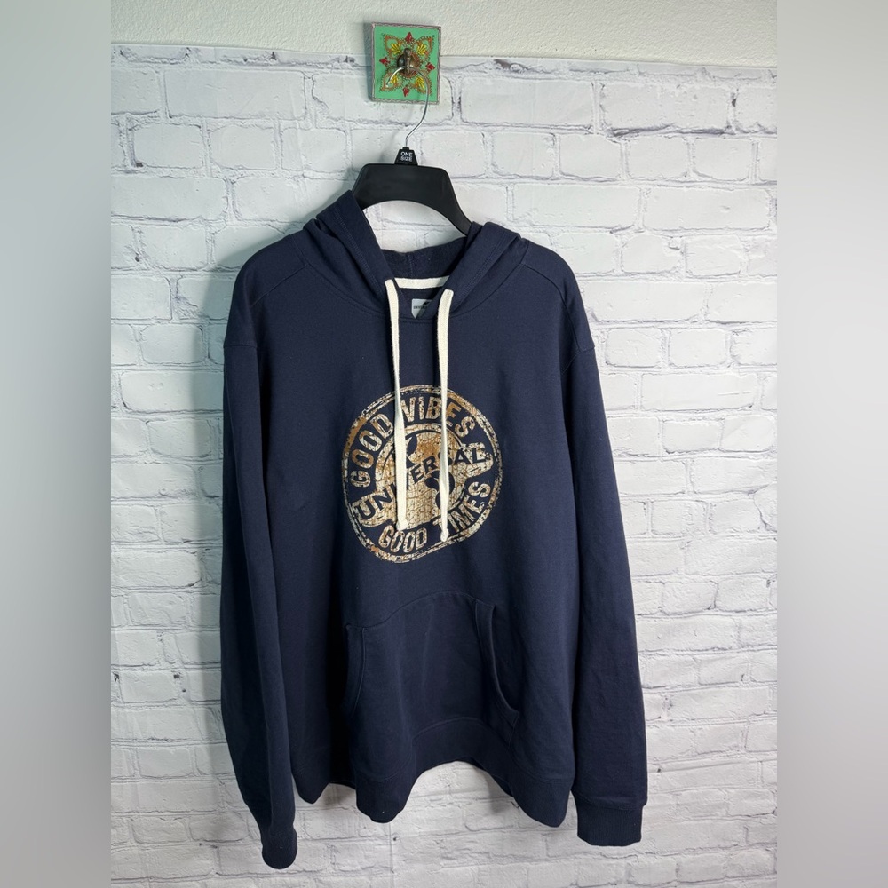 UNIVERSAL STUDIOS Good Vibes Blue Pullover Hoodie XL